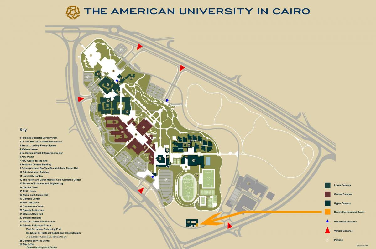 Mapa da auc cairo campus