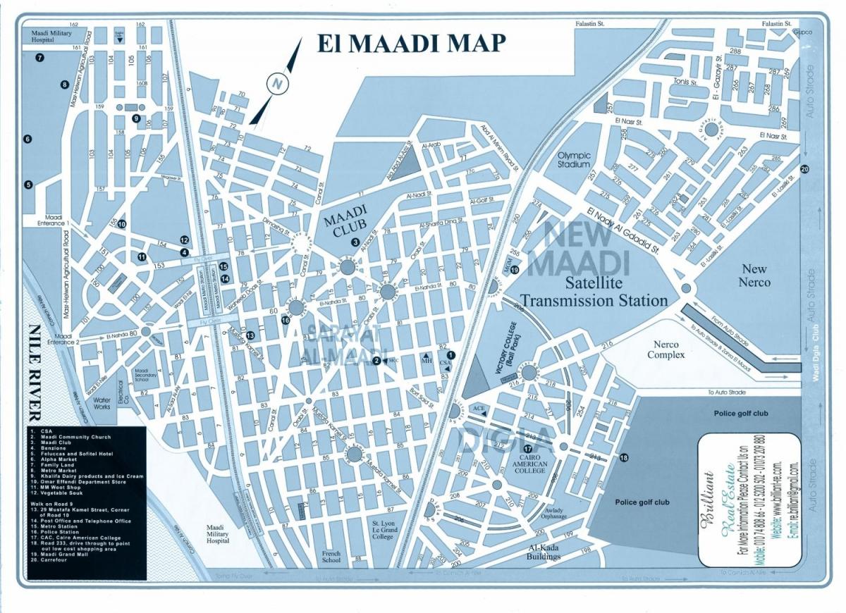 Mapa de cairo maadi