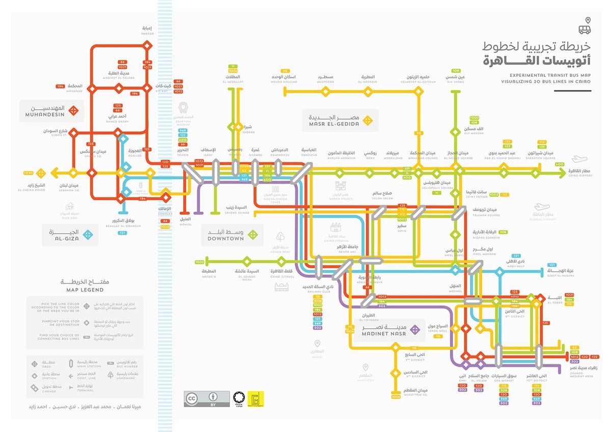 Mapa de cairo ônibus
