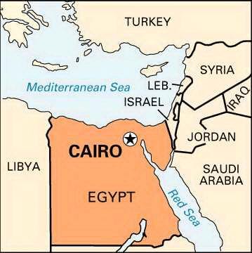 Mapa de cairo localização