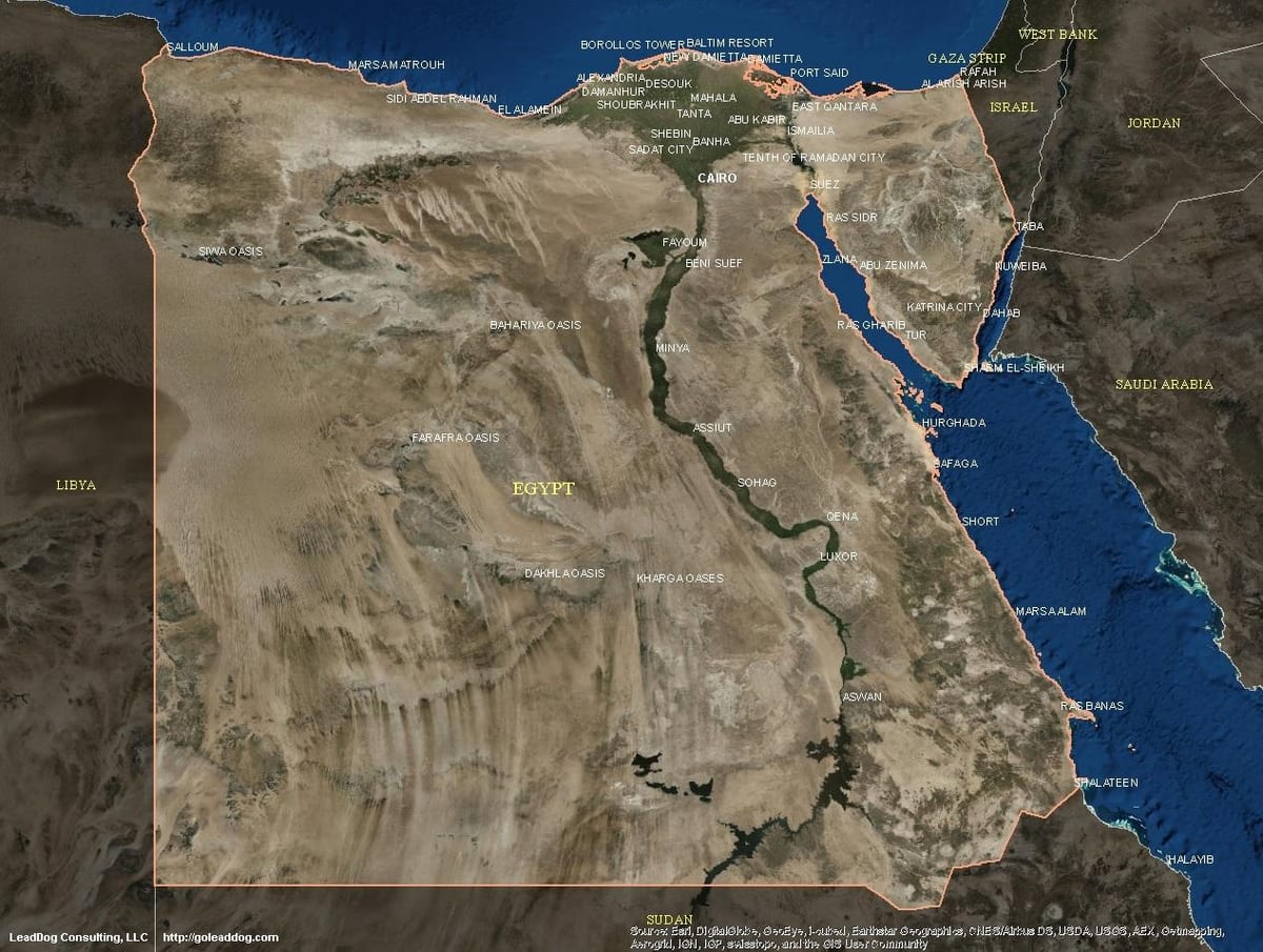 Mapa de cairo satélite