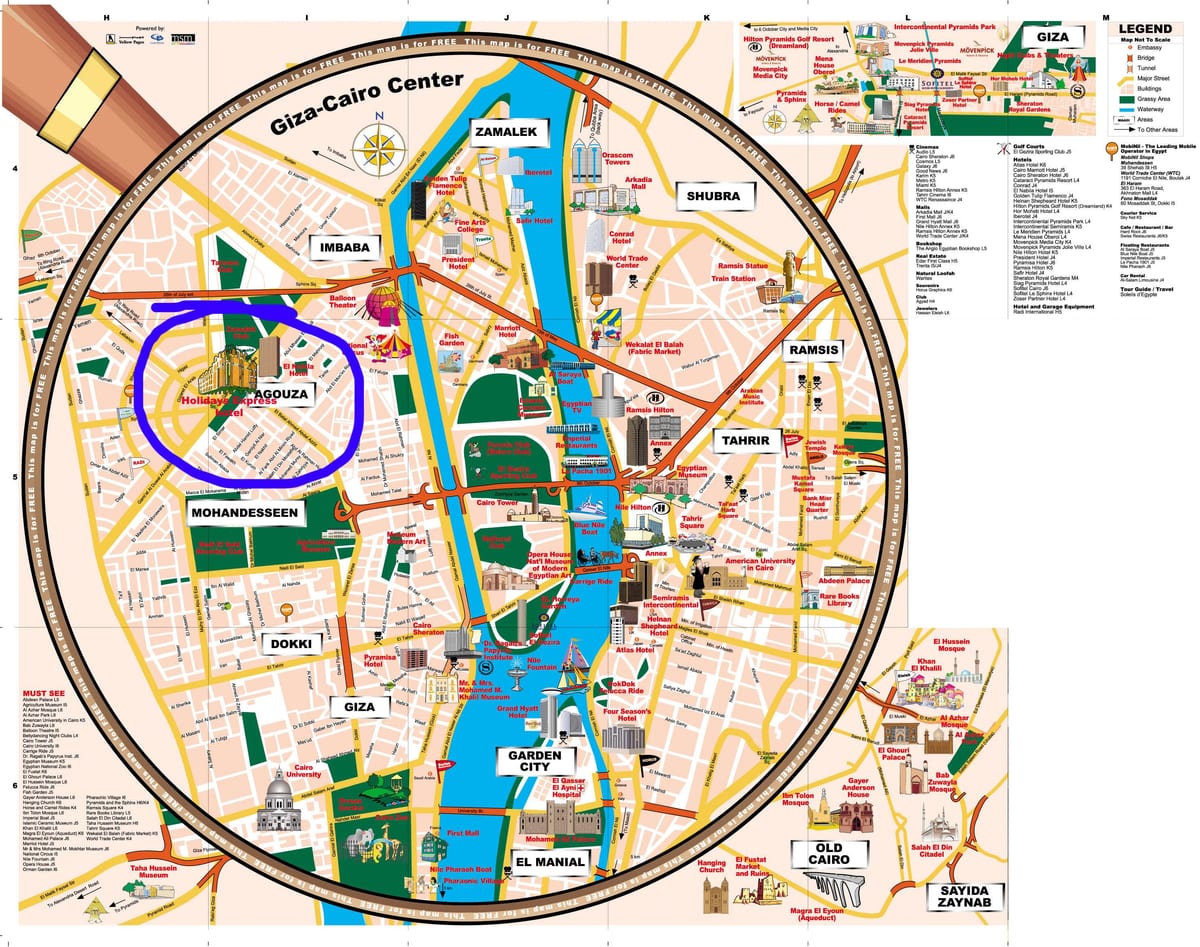 cairo atrações mapa