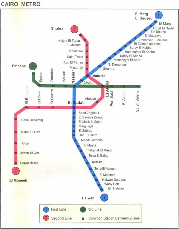 cairo mapa do metropolitano