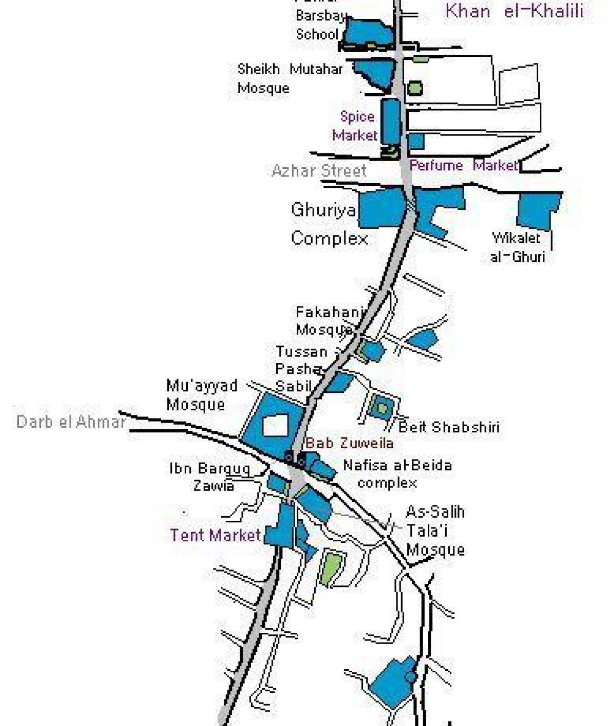 khan el khalili bazaar mapa