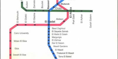 Cairo mapa do metropolitano